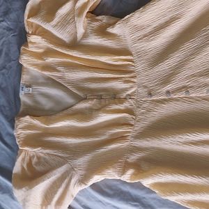 River island peach button front dress